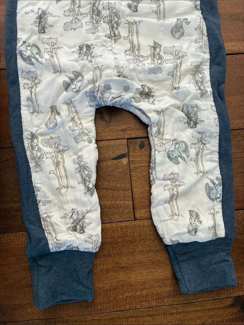 Nest Blue & White Printed Sleep Suit